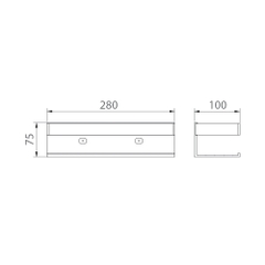 Kệ phòng tắm EC4074-1 màu đen mờ