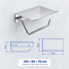 Lô giấy Ecobath EC263-03 màu inox bóng
