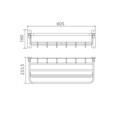 Vắt khăn giàn EcoBath EC5015 màu đen mờ