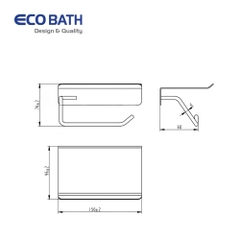 Lô giấy Ecobath EC263-03 màu inox bóng