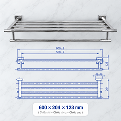 Vắt khăn giàn EC262-12 màu inox bóng