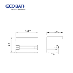 Lô giấy Ecobath EC3063BG màu vàng chải