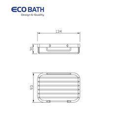 Kệ phòng tắm EcoBath EC6025BU màu ghi xám