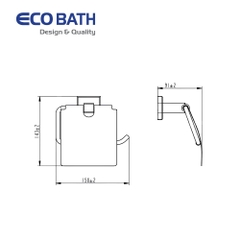 Lô giấy Ecobath EC262-03 màu inox bóng