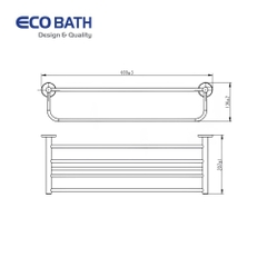 Vắt khăn giàn EC263-12 màu inox bóng