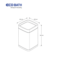 Thùng rác Ecobath EC6805-9MT dung tích 9L