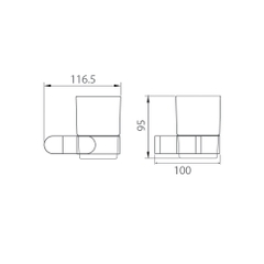 Kệ cốc EcoBath EC888-01MB đen mờ