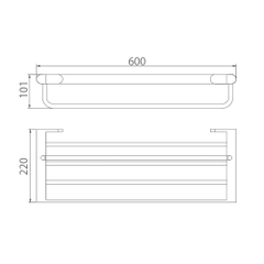 Vắt khăn giàn EcoBath EC888-12 đánh bóng