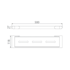 Kệ dưới gương EcoBath EC888-05 đánh bóng