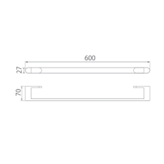 Vắt khăn đơn EcoBath EC888-08 đánh bóng
