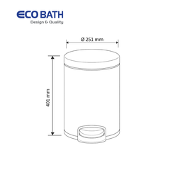Thùng rác Ecobath EC6803-12MT dung tích 12L