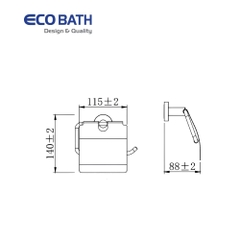 Lô giấy Ecobath EC261-03 màu inox bóng