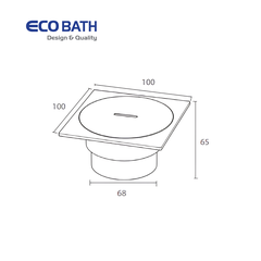 Nắp thăm đường ống Ecobath EC1090B màu inox mờ