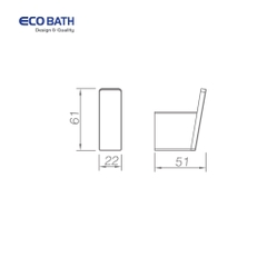 Móc áo Ecobath EC211-04BG màu vàng chải
