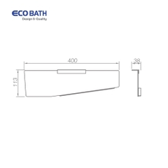 Kệ dưới gương EcoBath EC211-05BU màu ghi xám