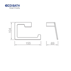 Lô giấy EcoBath EC211-03BU màu ghi xám