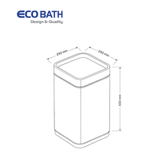 Thùng rác Ecobath EC6805-12MT dung tích 12L