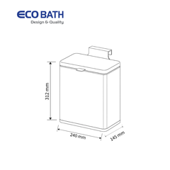 Thùng rác Ecobath EC6806-8MT dung tích 8L
