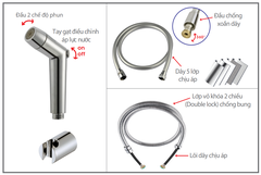 Vòi xịt EcoBath EC006P ( Dây nhựa)