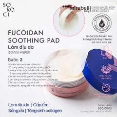 Bộ sản phẩm tẩy da chết Soroci Fucoidan Peeling & Soothing Pad