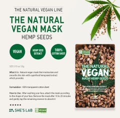 Mặt nạ She’s Lab The Natural Vegan Mask Hempseeds