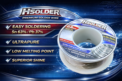 Thiếc hàn siêu bóng nhẹ lửa HSOLDER 100G Sn63 Pb37 Solder Wire