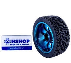 Bánh xe robot lốp cao su 65mm khớp lục giác 12mm