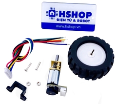 Bộ động cơ DC Servo GA12 N20 kèm gá bắt và bánh xe