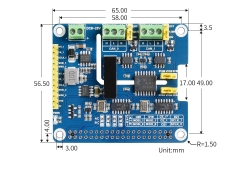 Mạch Waveshare 2-Channel Isolated CAN FD Expansion HAT for Raspberry Pi, Multi Protections