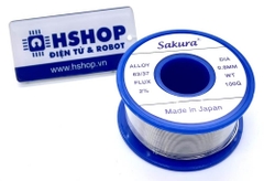 Thiếc hàn Sakura Sn63 Pb37 0.8mm 100G (Solder Wire)