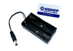Hộp pin 2 x 18650 nối tiếp kèm giắc DC 5.5 x 2.1mm