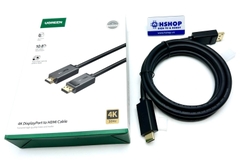 Cáp Displayport to HDMI đực dài 1.5m 10239 chính hãng Ugreen
