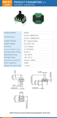 Cảm biến áp suất không khí I2C AGR12 Pressure Sensor 0~100kPa ASAIR