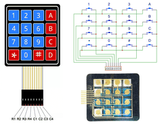 Module bàn phím ma trận mềm Flexible Keypad 4x4