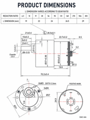 Động cơ DC giảm tốc GB37-520 DC Geared Motor 12V 320RPM