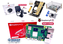 Combo Raspberry Pi 5 RAM 4/8GB sử dụng ổ cứng SSD M.2 NVME PCie - Waveshare Adapter