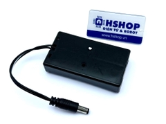 Hộp pin 2 x 18650 nối tiếp kèm giắc DC 5.5 x 2.1mm