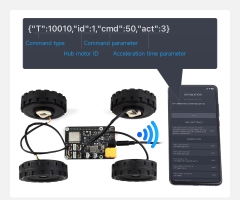 Waveshare Direct Drive Servo Motor Driver Board (B), Integrates ESP32 and Control Circuit, Suitable for DDSM400 Hub Motor