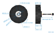 Waveshare DDSM400 Direct Drive Servo Motor, All-In-One Design, Hub Motor, Supports LIN bus communication