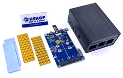 Mạch Raspberry Pi 5 PCIe to Dual M.2 NVMe PCIe SSD Adapter Board with Metal Case Mcuzone