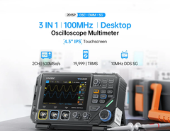 Máy đo hiện sóng FNIRSI® 2D15P 3-in-1 Benchtop 2CH 100MHz Phosphor Oscilloscope Multimeter