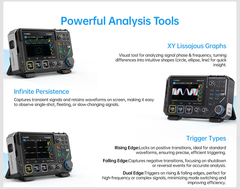 Máy đo hiện sóng FNIRSI® 2D15P 3-in-1 Benchtop 2CH 100MHz Phosphor Oscilloscope Multimeter