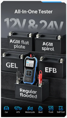 Máy kiểm tra ắc quy ô tô FNIRSI® BTM-24 2000A CCA Multi-Function 12V/24V Car Battery Tester