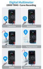 Máy đo hiện sóng FNIRSI® DST-201 Handheld 3-IN-1 Multimeter Oscilloscope Signal Generator