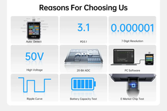 Đo dòng áp, công suất cổng USB đa năng FNIRSI® FNB-C2 USB PD 3.1 Type-C Fast Charging Tester