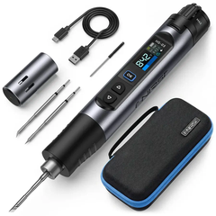 Mỏ hàn dùng pin FNIRSI® HS-03 Cordless Soldering Iron, 18650 Removable Battery, USB-C, 212–842℉