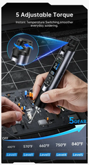 Mỏ hàn dùng pin FNIRSI® HS-03 Cordless Soldering Iron, 18650 Removable Battery, USB-C, 212–842℉