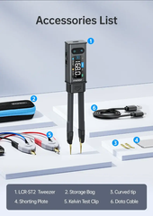 Máy đo linh kiện dán FNIRSI® LCR-ST2 100K LCR ESR Meter 2-in-1 Digital Tweezers Bridge