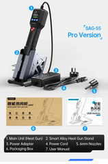 Máy Khò Nhiệt Thông Minh FNIRSI® SAG-55 Pro Intelligent 550W Hot Air Gun