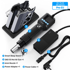 Máy Khò Nhiệt Thông Minh FNIRSI® SAG-55 Pro Intelligent 550W Hot Air Gun